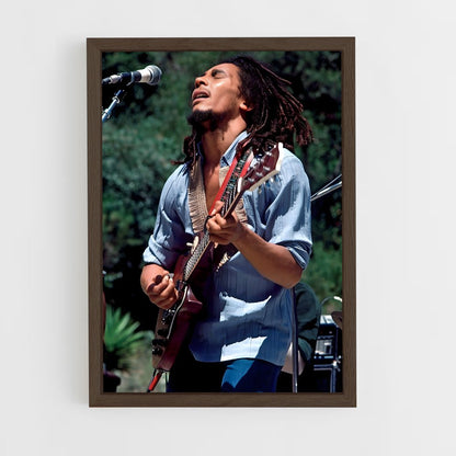 bob-marley-5 cadre Bois foncé