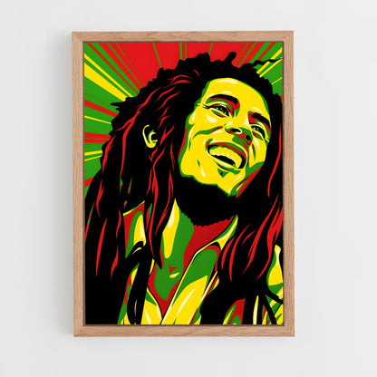 bob-marley-7 cadre Bois clair