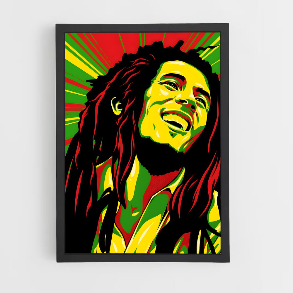 bob-marley-7 cadre Noir