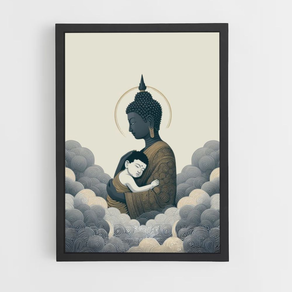 Boeddha wolken poster