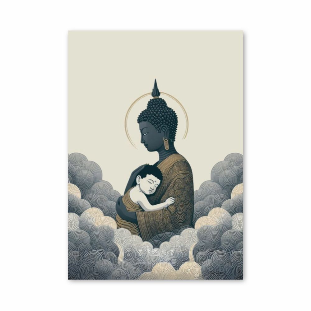 Buddha Clouds Poster