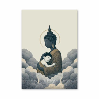 Boeddha wolken poster