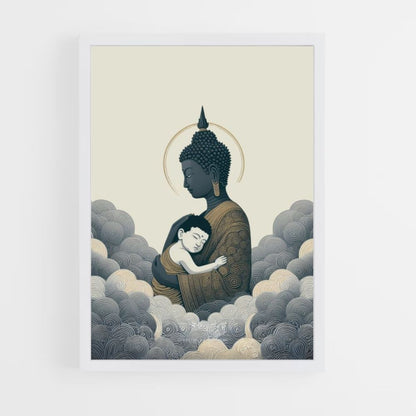 Boeddha wolken poster