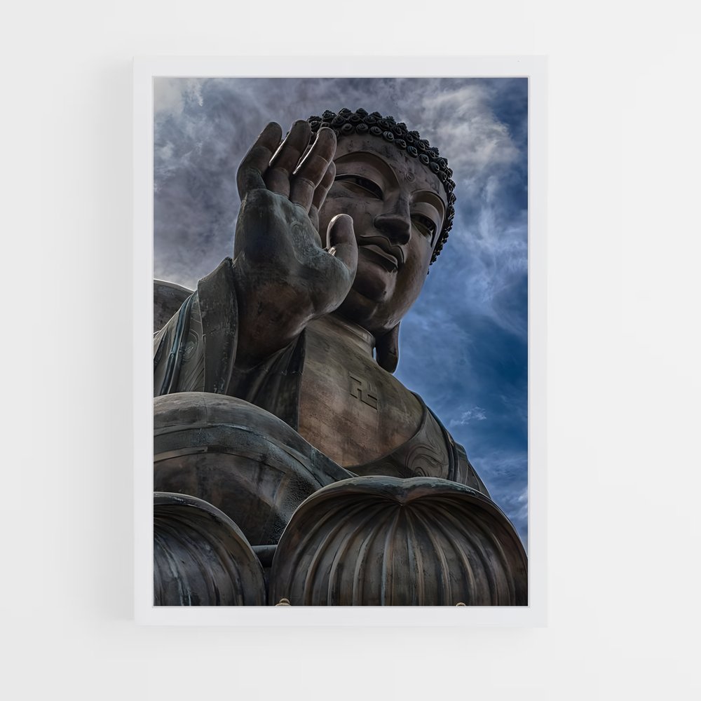 bouddha-3 cadre Blanc