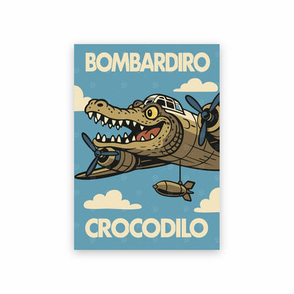 Poster Bombardino Crocodilo Rétro