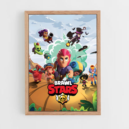 brawl-star-2 cadre Bois clair