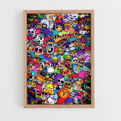 brawl-stars-6 cadre Bois clair
