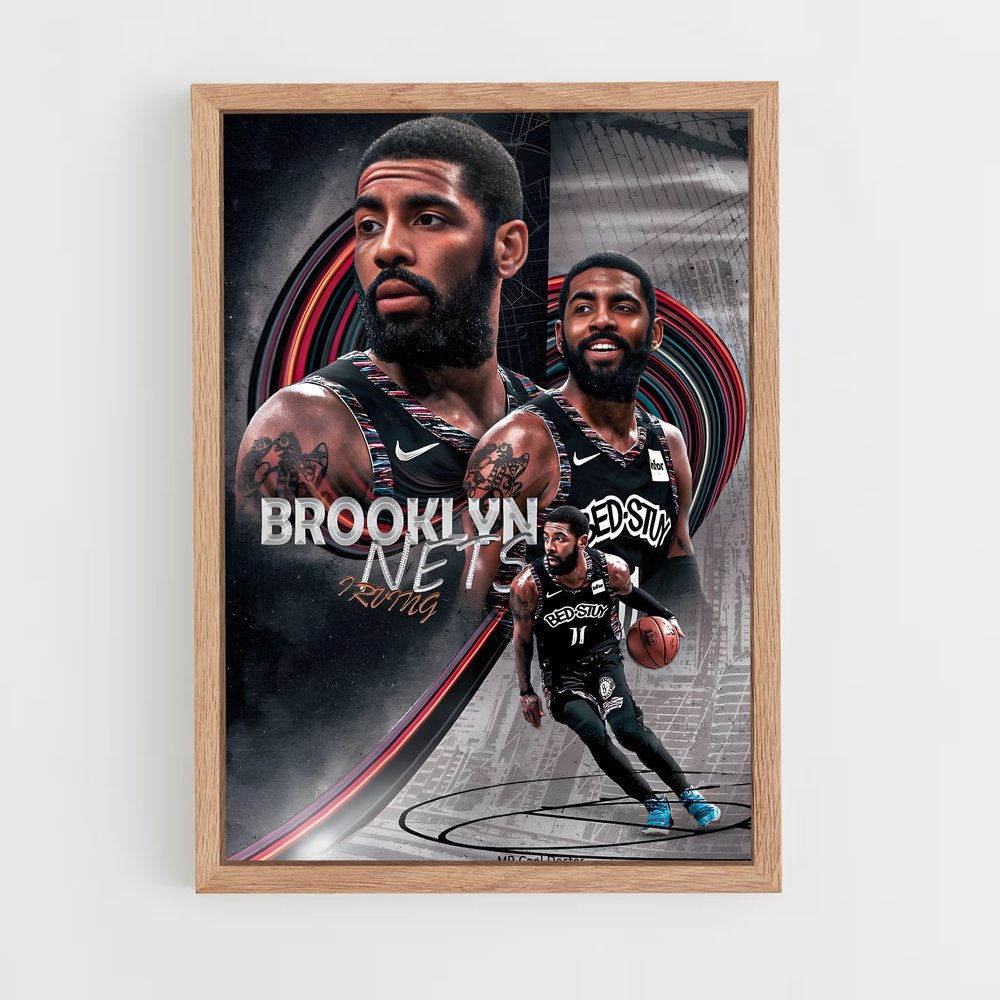 brooklyn-nets-10 cadre Bois clair