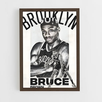 brooklyn-nets-13 cadre Bois foncé