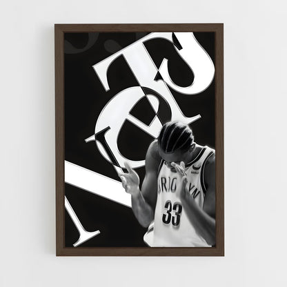 brooklyn-nets-14 cadre Bois foncé