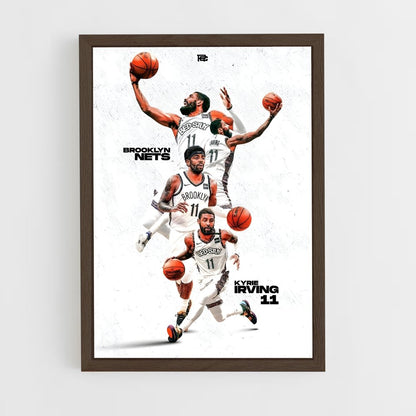 brooklyn-nets-15 cadre Bois foncé