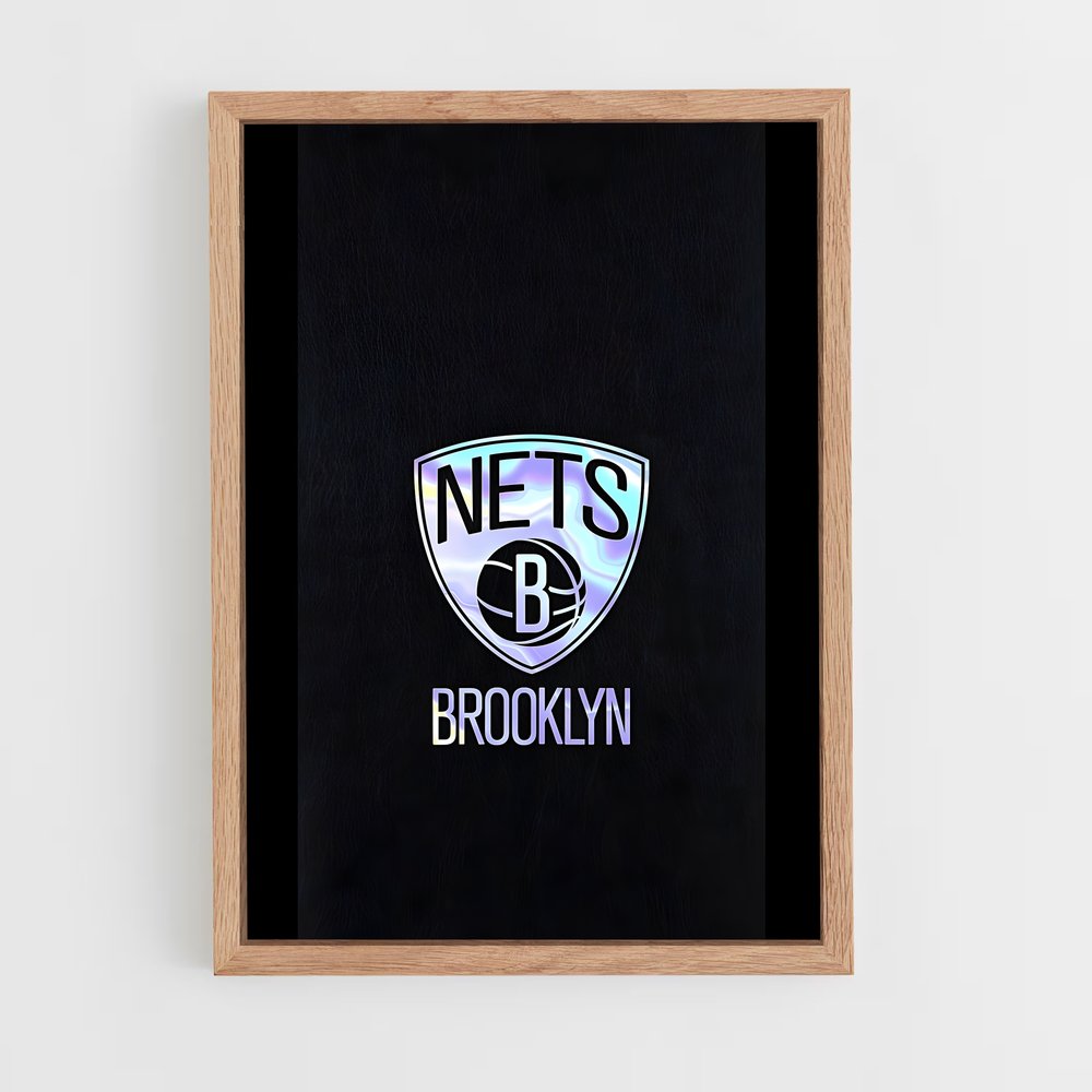 brooklyn-nets-16 cadre Bois clair