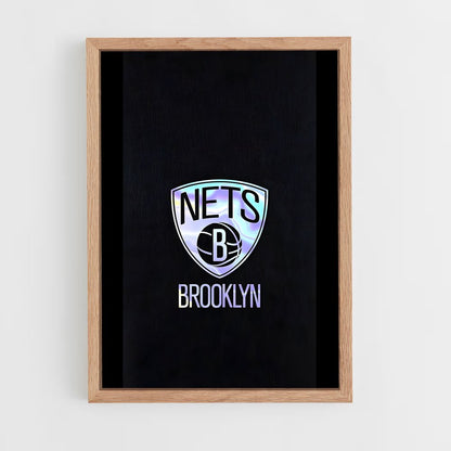 brooklyn-nets-16 cadre Bois clair