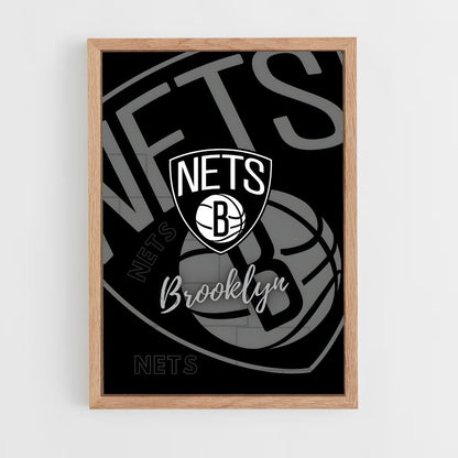 brooklyn-nets-18 cadre Bois clair