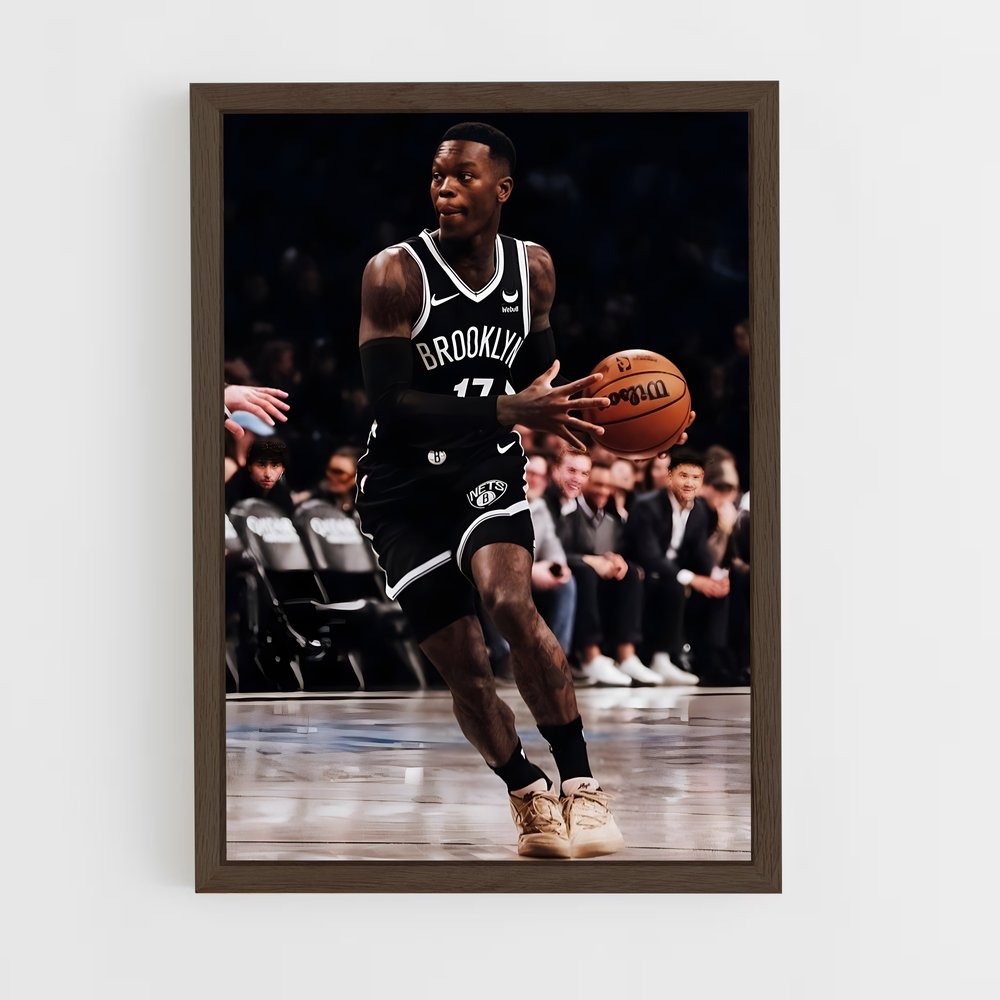 brooklyn-nets-6 cadre Bois foncé
