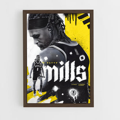 brooklyn-nets-7 cadre Bois foncé