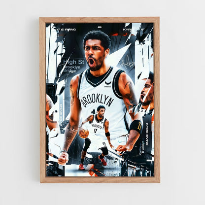 brooklyn-nets-9 cadre Bois clair