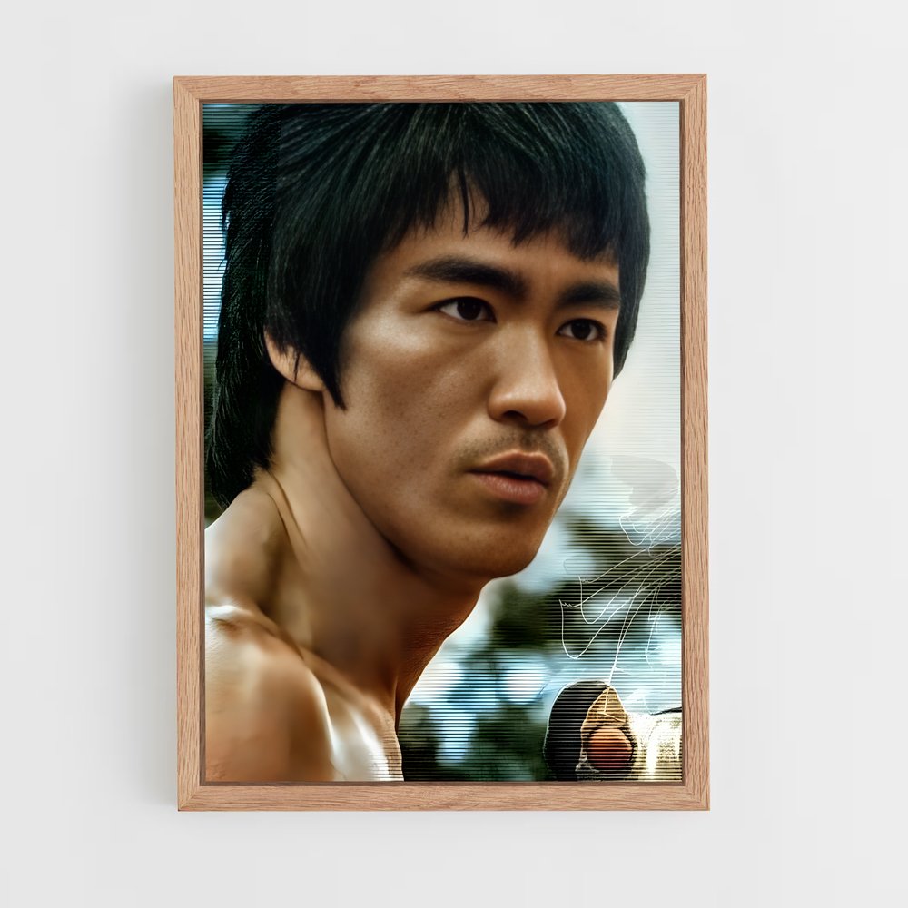 bruce-lee-3 cadre Bois clair