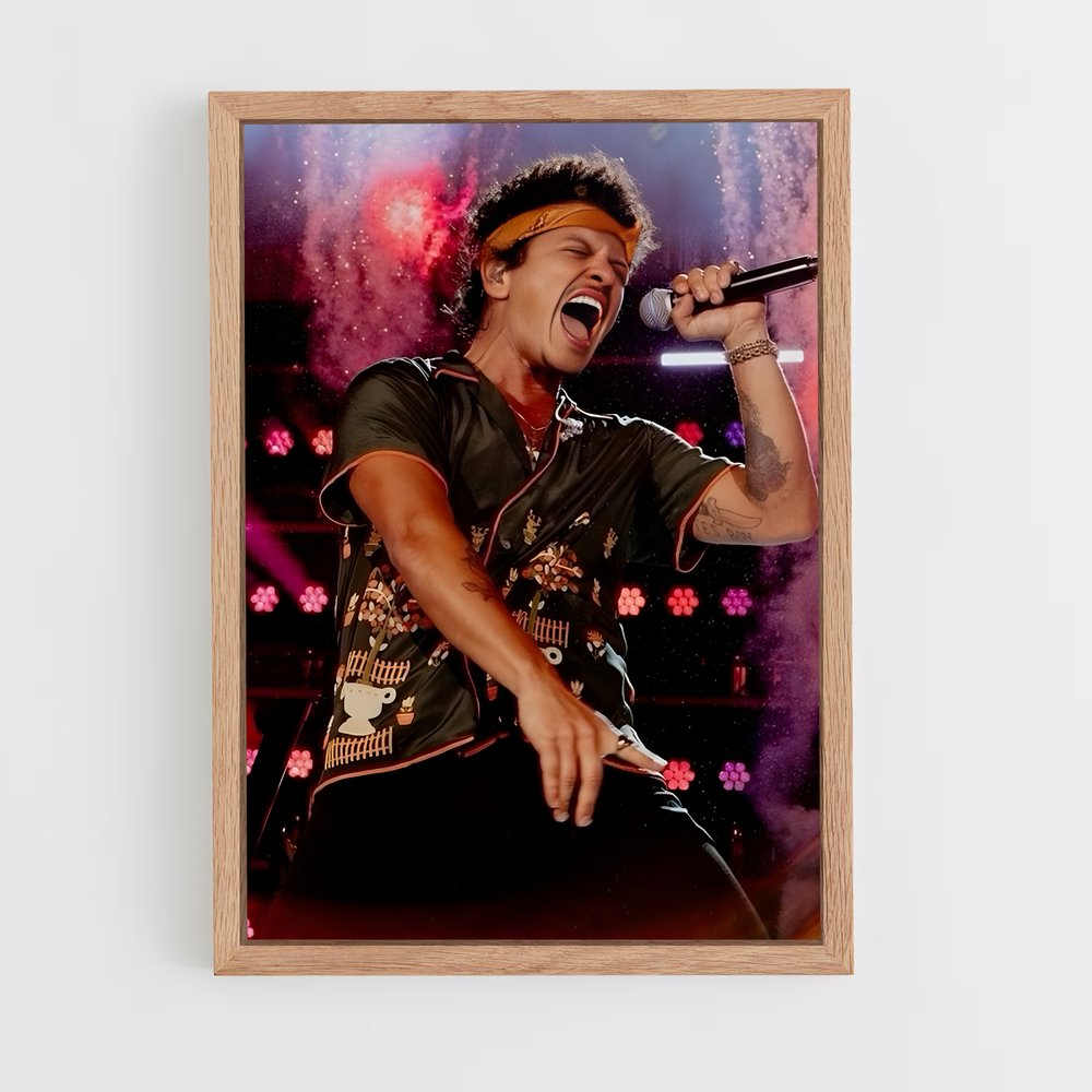 bruno-mars-16 cadre Bois clair