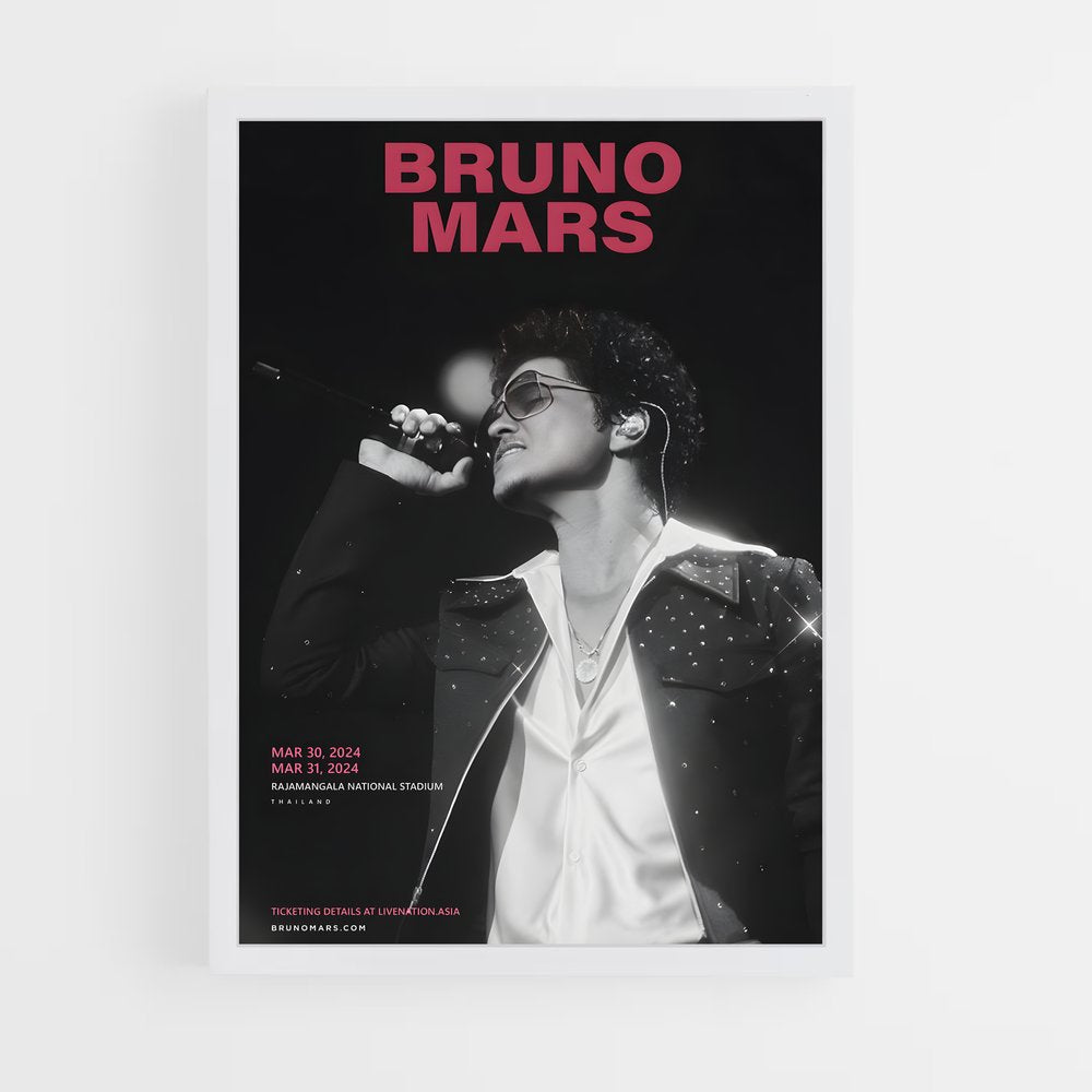 bruno-mars-4 cadre Blanc