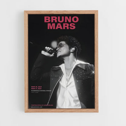 bruno-mars-4 cadre Bois clair