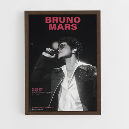 bruno-mars-4 cadre Bois foncé
