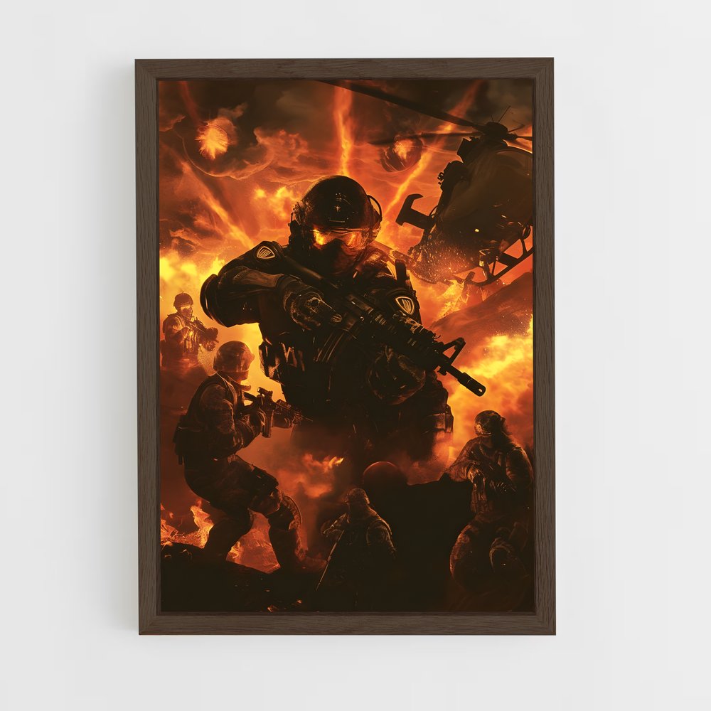 call-of-duty-11 cadre Bois foncé