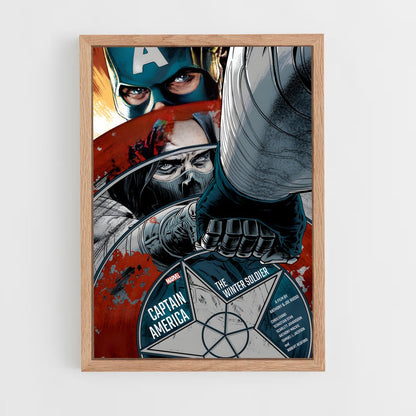 captain-america-10 cadre Bois clair