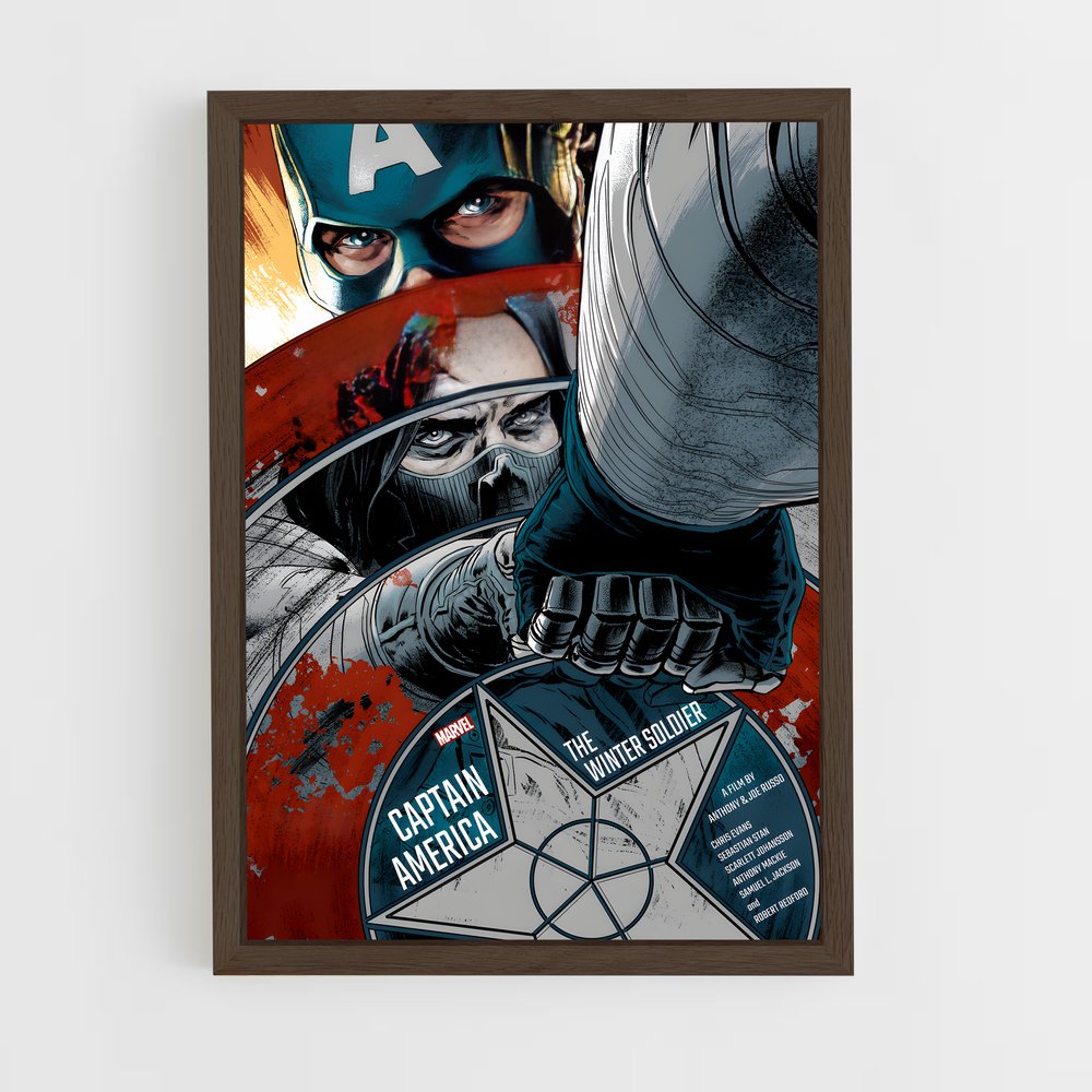 captain-america-10 cadre Bois foncé