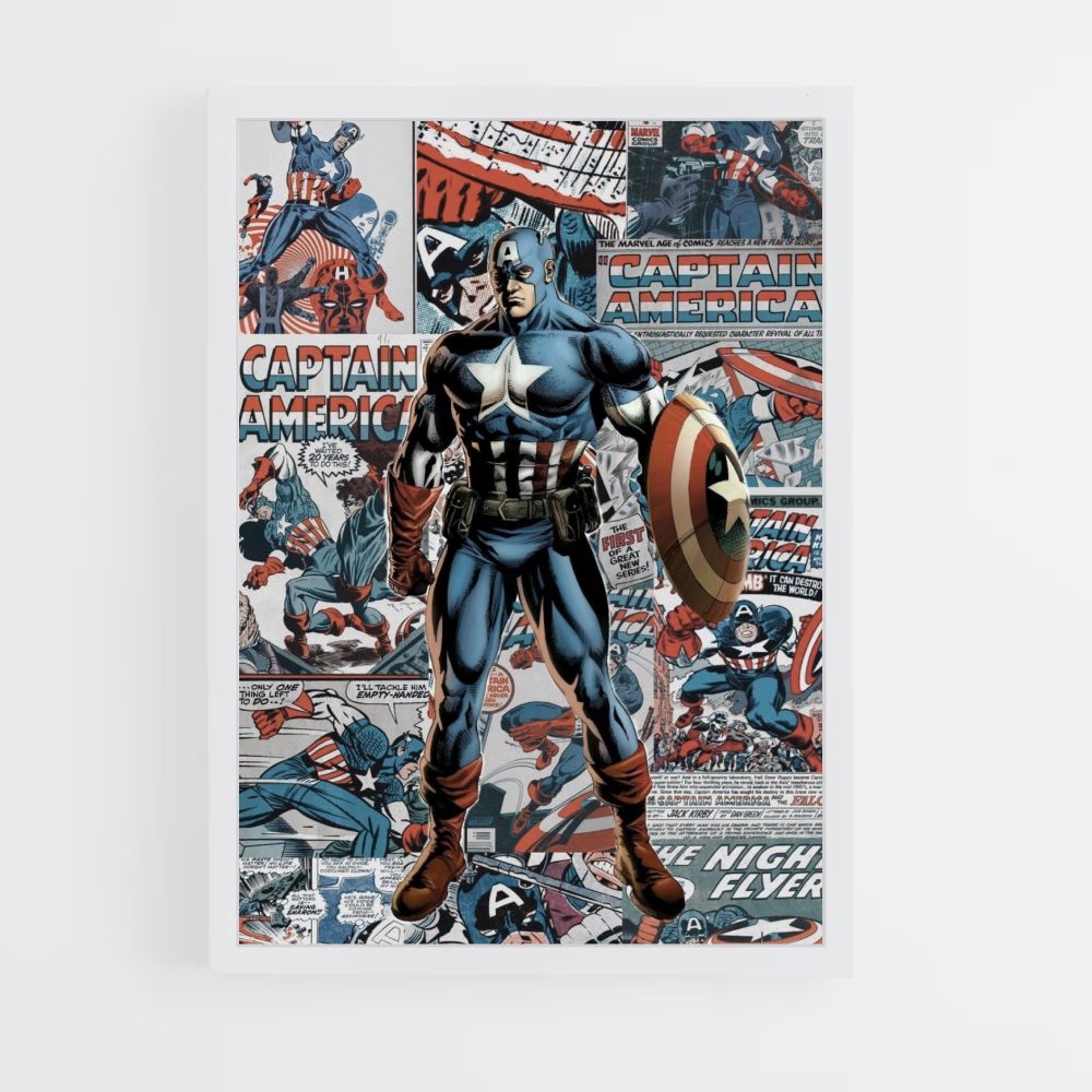 Poster Captain America Comics