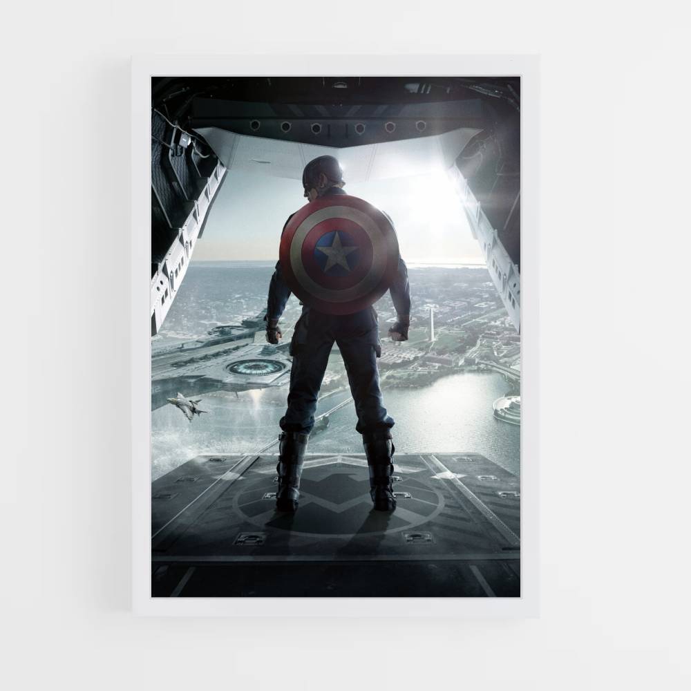 Poster Captain America Airplane