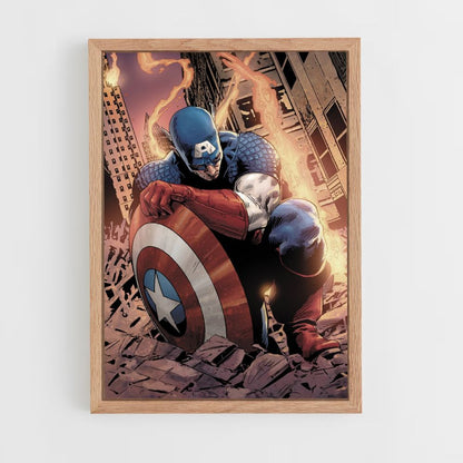 Poster Captain America Drawing