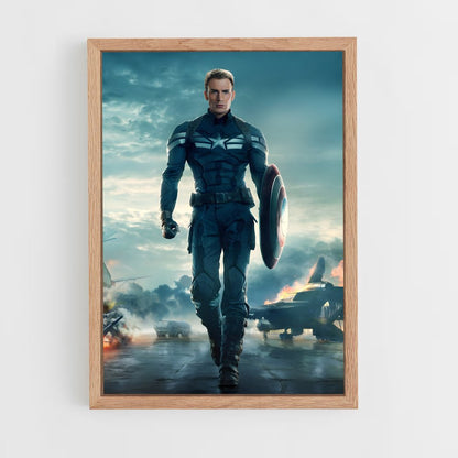 captain-america-5 cadre Bois clair