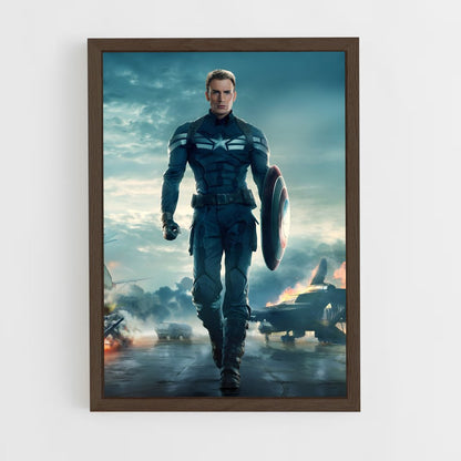 captain-america-5 cadre Bois foncé