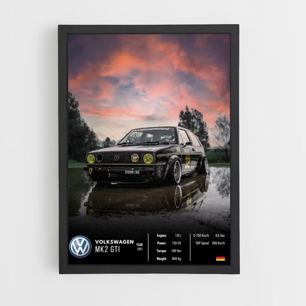 Volkswagen MK2 GTI poster