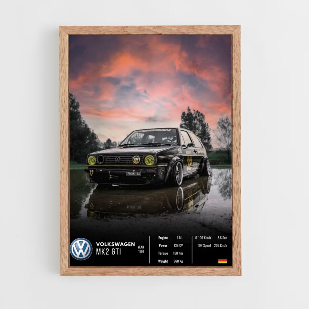 Volkswagen MK2 GTI poster