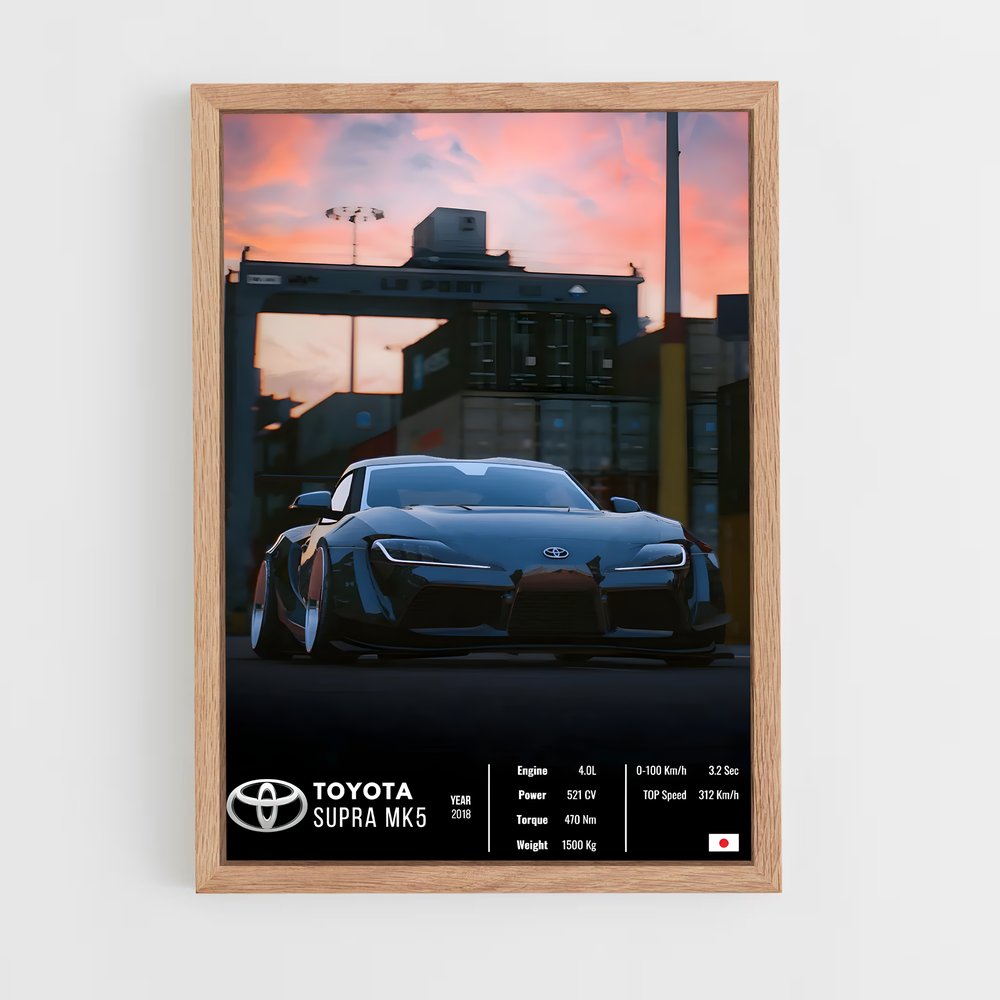 car-posters-13 cadre Bois clair