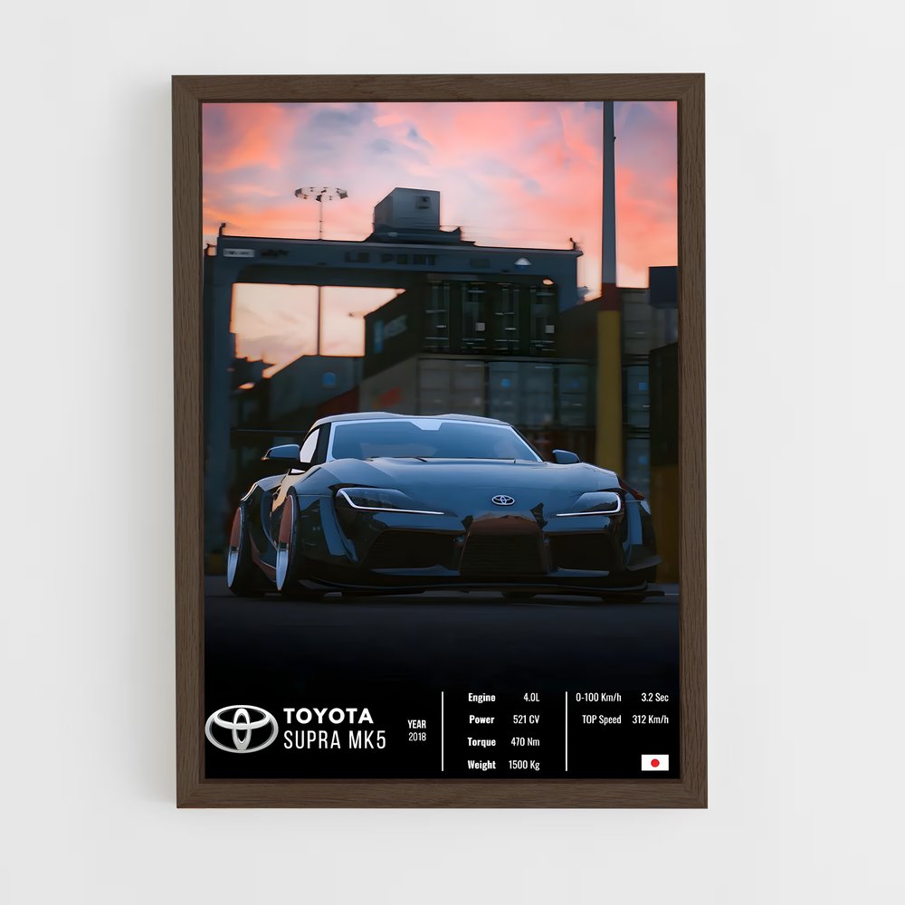 car-posters-13 cadre Bois foncé