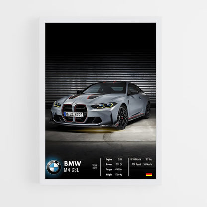 car-posters-3 cadre Blanc
