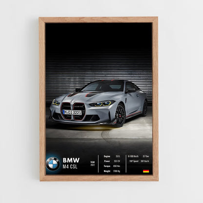 car-posters-3 cadre Bois clair