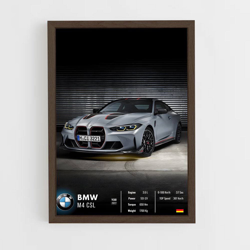 car-posters-3 cadre Bois foncé