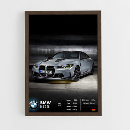 car-posters-3 cadre Bois foncé
