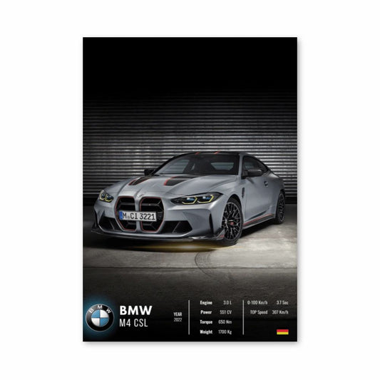 BMW M4 CSL Poster