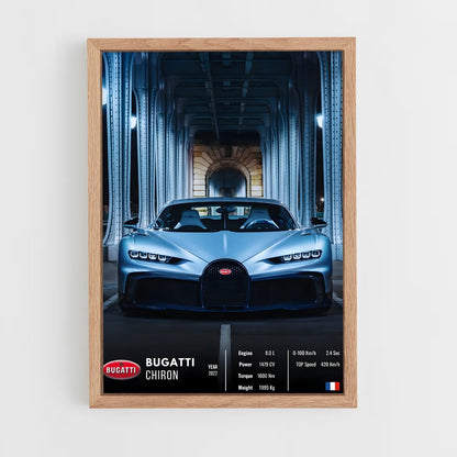 car-posters-4 cadre Bois clair