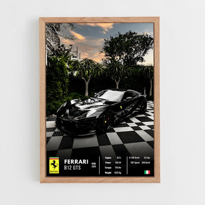 car-posters-5 cadre Bois clair
