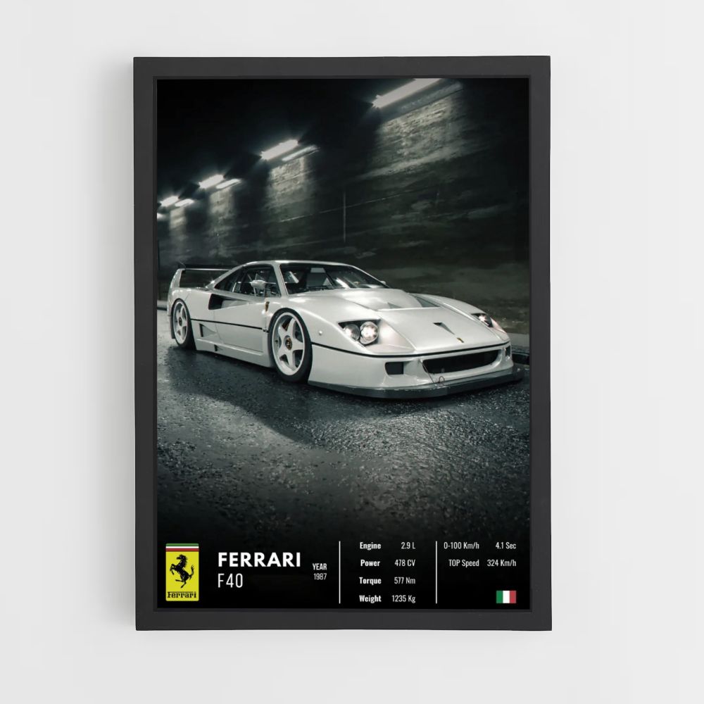 Ferrari F40 poster