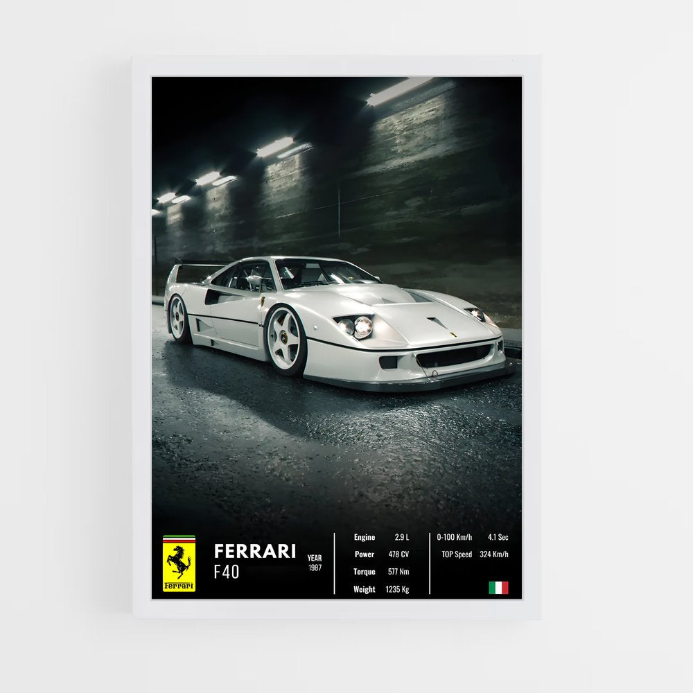 car-posters-6 cadre Blanc