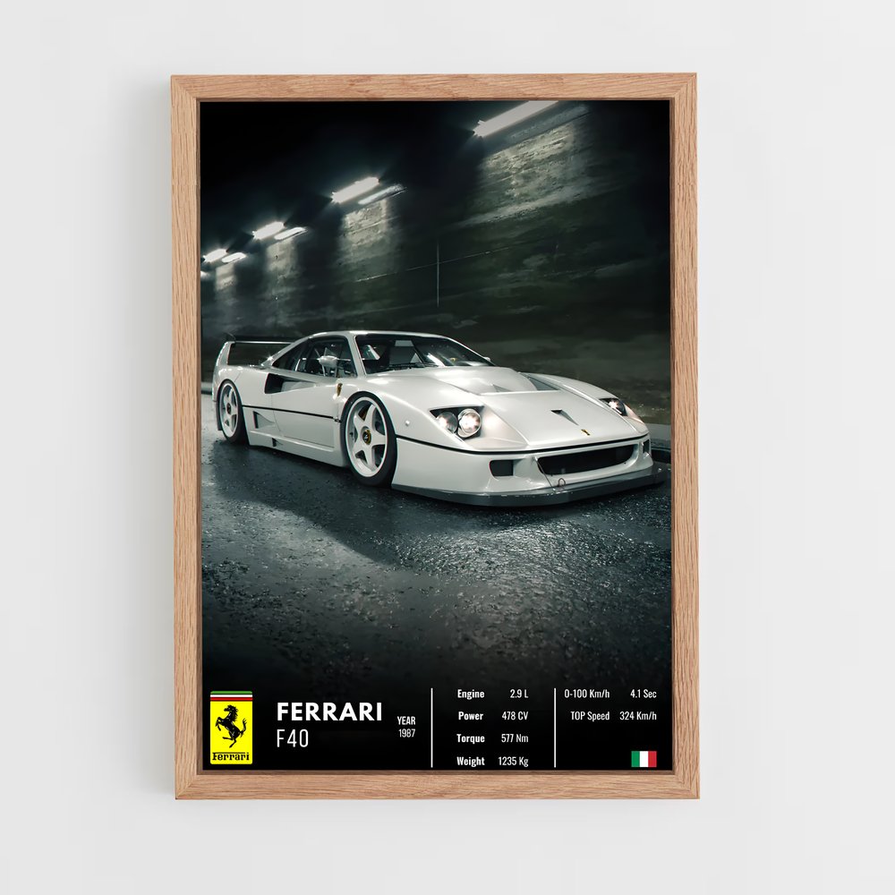 car-posters-6 cadre Bois clair