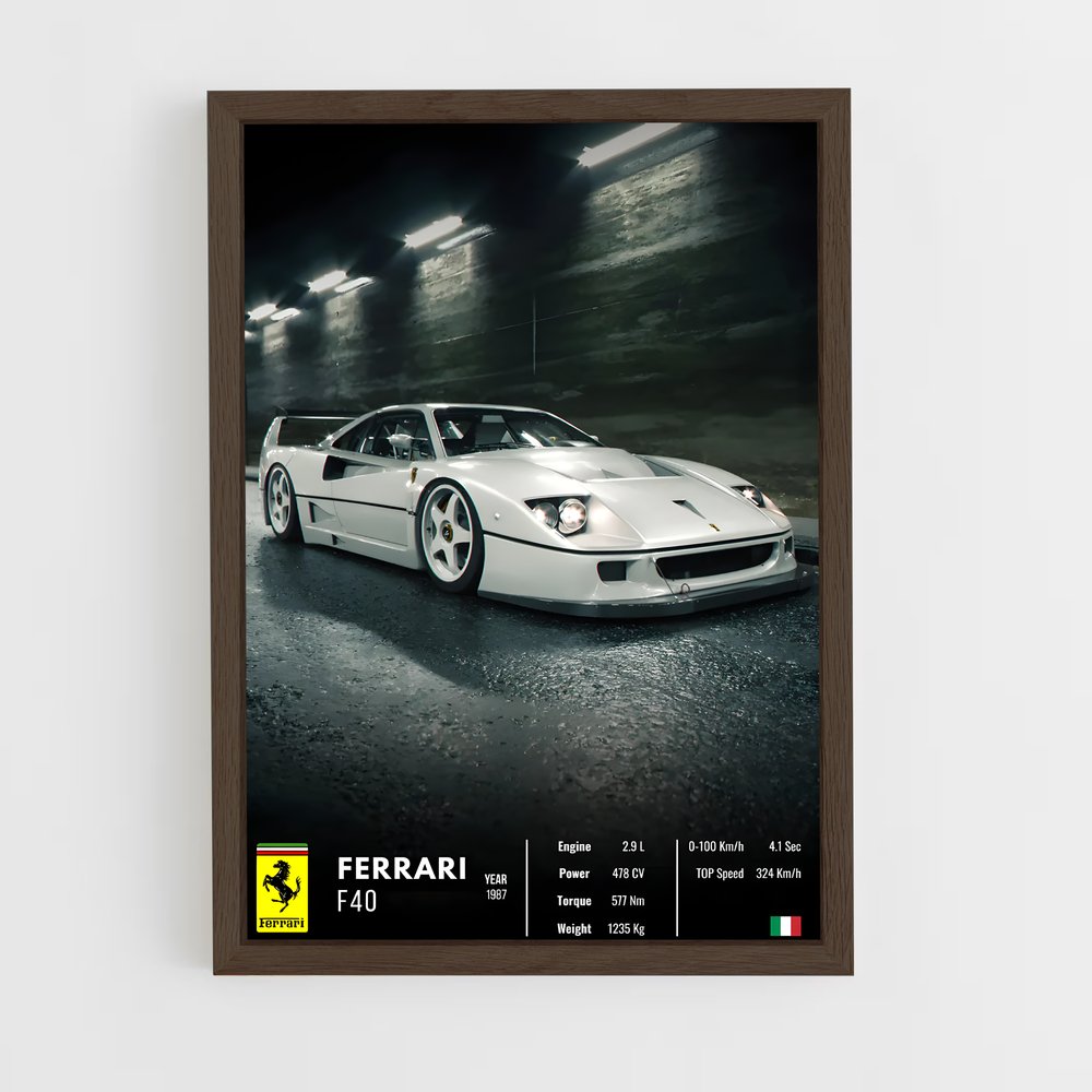 car-posters-6 cadre Bois foncé