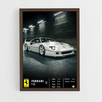 car-posters-6 cadre Bois foncé